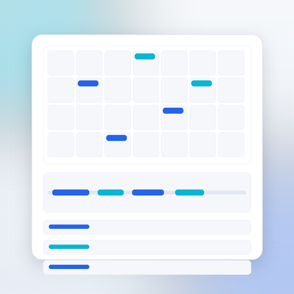 Content calendar and scheduler
